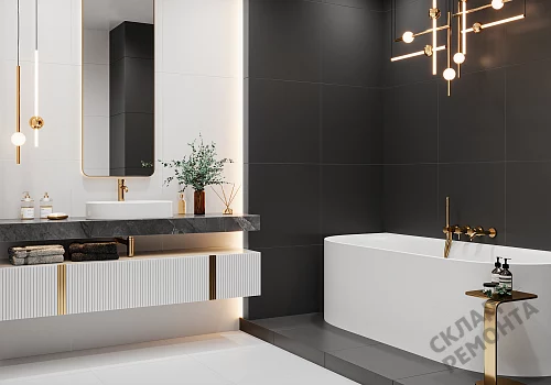 Фото Керамогранит матовый Alma Ceramica Твин GFU04WIN20R черный 600*600*9 – купить в Петропавловск-Камчатский: цена, описание, фото. Интернет-магазин 2