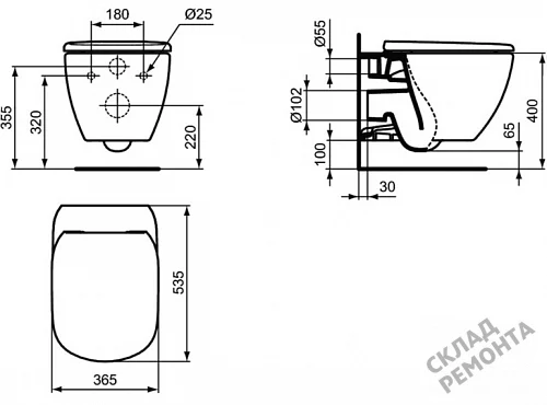 Фото Унитаз подвесной Ideal Standard Tesi T007901 безободковый купить в Петропавловск-Камчатский: цена, описание, фото. Интернет-магазин 4