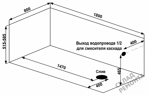 Фото Ванна акриловая Bas Титан-PRO 180*80  купить в Петропавловск-Камчатский: цена, описание, фото. Интернет-магазин 7