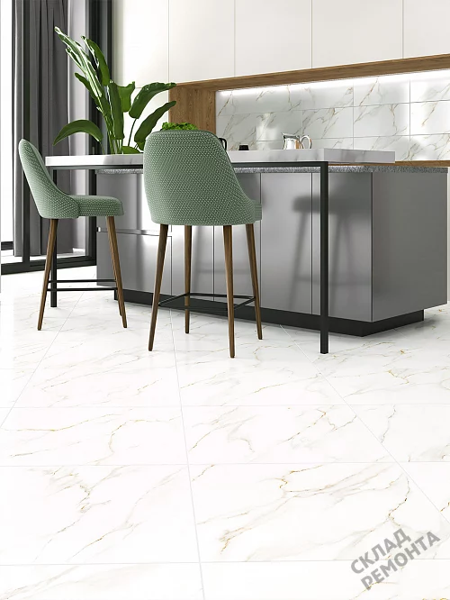 Фото Керамогранит лаппатированный Alma Ceramica Невада GFU04NVD00L белый 600*600*9 – купить в Петропавловск-Камчатский: цена, описание, фото. Интернет-магазин 1