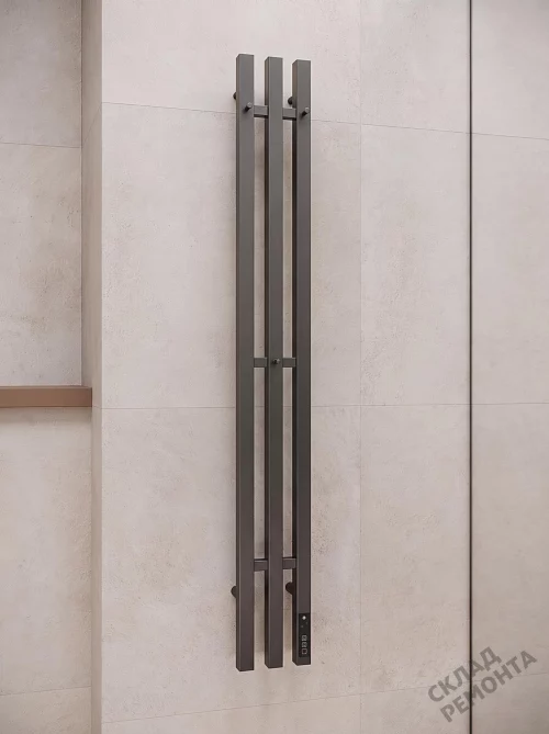 Фото Полотенцесушитель электрический Terminus Трэ проф 30*30 1200*150 I-образный графит купить в Петропавловск-Камчатский: цена, описание, фото. Интернет-магазин 1