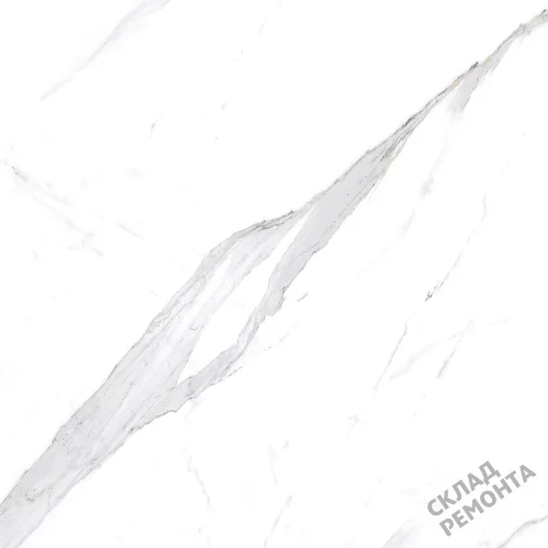 Фото Керамогранит матовый Steppe Ceramics Statuario White белый 600*600*9,5 – купить в Петропавловск-Камчатский: цена, описание, фото. Интернет-магазин 3