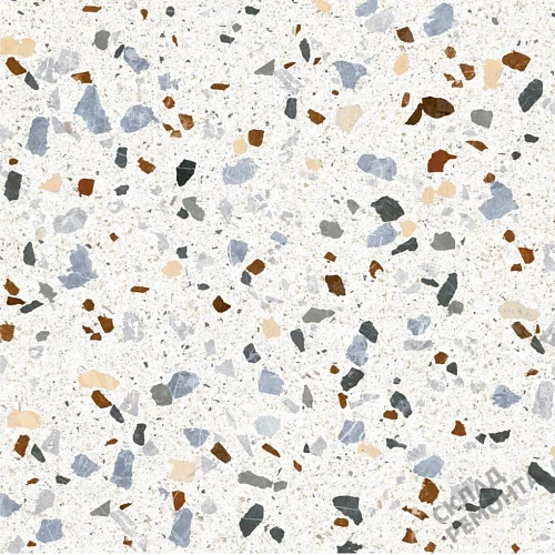 Фото Керамогранит матовый Steppe Ceramics Chips White белый 600*600*9 – купить в Петропавловск-Камчатский: цена, описание, фото. Интернет-магазин 1