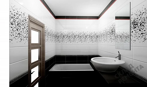 Фото Бордюр Cersanit Sindy SB7H231, черный 440*40 – купить в Петропавловск-Камчатский: цена, описание, фото. Интернет-магазин 3