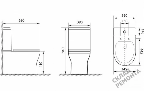 Фото Унитаз напольный Aquanet Roll-C 210764 безободковый купить в Петропавловск-Камчатский: цена, описание, фото. Интернет-магазин 11