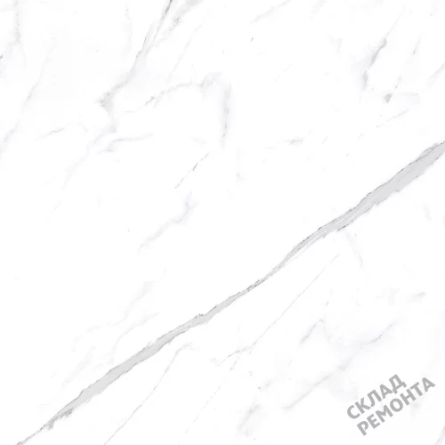 Фото Керамогранит матовый Steppe Ceramics Statuario White белый 600*600*9,5 – купить в Петропавловск-Камчатский: цена, описание, фото. Интернет-магазин 2
