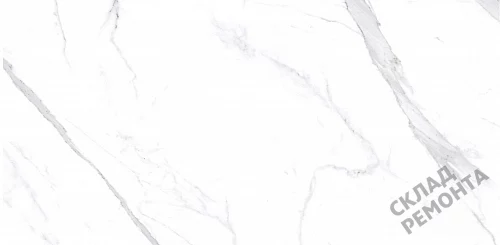 Фото Керамогранит матовый Steppe Ceramics Statuario White белый 600*1200*10 – купить в Петропавловск-Камчатский: цена, описание, фото. Интернет-магазин 1