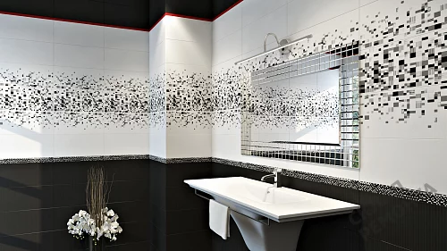 Фото Бордюр Cersanit Sindy SB7H231, черный 440*40 – купить в Петропавловск-Камчатский: цена, описание, фото. Интернет-магазин 2